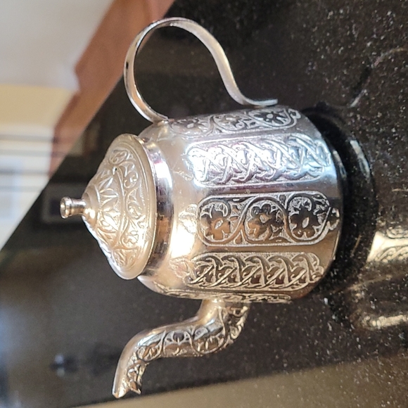 Steel Engraved Teapot - Picture 1 of 8